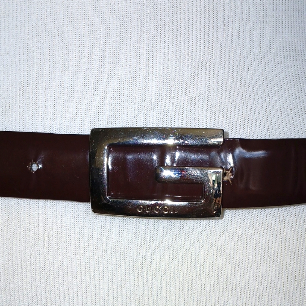 Gucci Vinage 90s Brown Leather Belt Size S